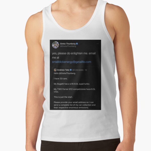 Andrew Tate Gets Roasted By Greta Thunberg Tank Top RB0506 product Offical andrew tate Merch